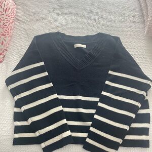 Striped V-Neck Sweater
